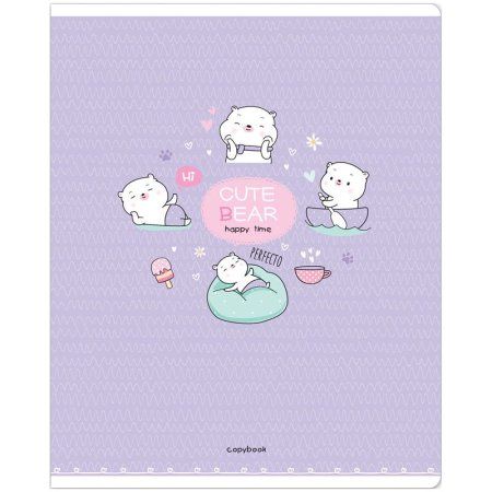 Тетрадь 48л. A5 клетка MESHU "Happy time" матовая ламинация, выборочный УФ-лак RE-MS_43126