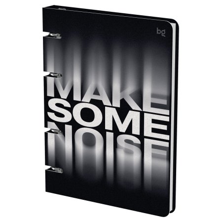 Тетрадь на кольцах 120л. A5 BG "Make noise" картон, soft-touch ламинация RE-ТК5к120_лс_57849