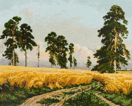 Кристальная (алмазная) мозаика ФРЕЯ на подрамнике "Рожь. Иван Шишкин" 50 х 40 см GTG-ALPD-253