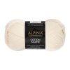 Пряжа ALPINA Cotton Pallete 50% хлопок, 50% акрил 1 х 50 г 205 ± 5 м №05 молочный ALP-COP-05
