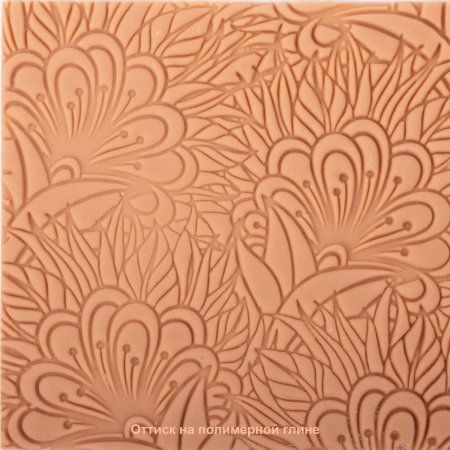 Текстурный лист CRAFT&CLAY 90 x 90 мм №05 Волшебные цветы TSN-05