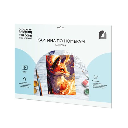 Картина по номерам на картоне ТРИ СОВЫ "Лиса" 30 x 40 см с акриловыми красками и кистями RE-КК3040_57370