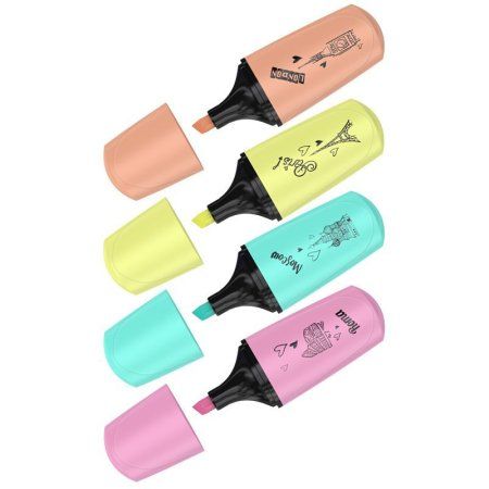 Набор текстовыделителей Berlingo "Textline HP100" мини, 4 пастельных цвета 1-5 мм RE-T1520