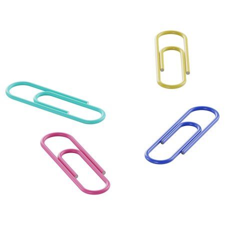 Скрепки 28мм, Berlingo 100 шт цветные, ПВХ упак., европодвес, ассорти пастель RE-DBs_28100e