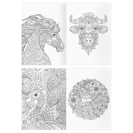 Раскраска А4 ТРИ СОВЫ "Антистресс. Удивительные животные" 16 стр. RE-PА4_58094