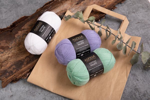 Пряжа ALPINA Cotton Pallete 50% хлопок, 50% акрил 1 х 50 г 205 ± 5 м