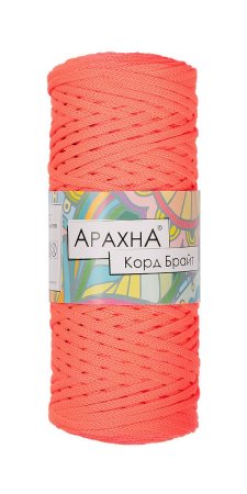 Пряжа ARACHNA Cord Bright 100% полиэфир 1 х 210 ± 10 г 100 ± 5 м №504 розовый неон ARA-COR-504