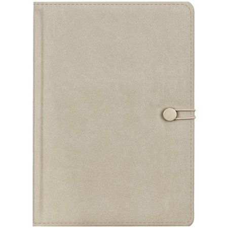 Ежедневник недатированный A5 136л. OfficeSpace "Pastel shades" кожзам, светло-бежевый, застежка-гвоздик RE-ENA5_39934