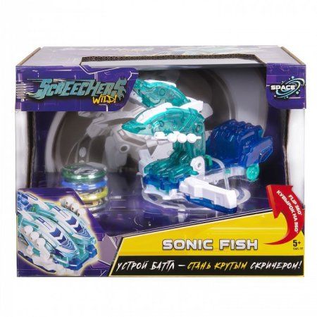 Дикие Скричеры. Машинка-трансформер Соник Фиш S3. ТМ Screechers Wild ROS-39126