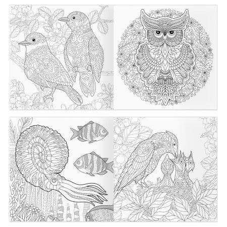 Раскраска для взрослых 228 x 228 мм ТРИ СОВЫ "Антистресс-терапия. Животные" 64 стр., склейка RE-Pск64_63512