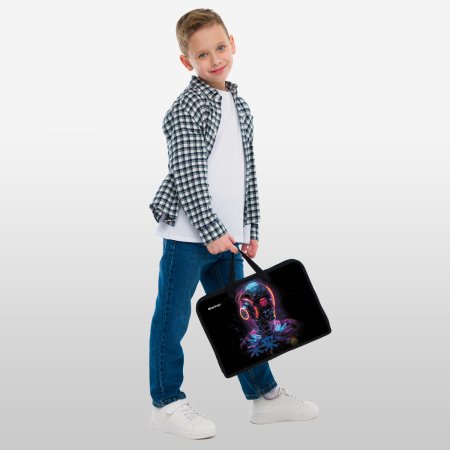 Папка с ручками A4 Berlingo "Cyberpunk" 340 x 245 x 75 мм, 1 отделение, пластик, на молнии RE-BR-PT-A47525