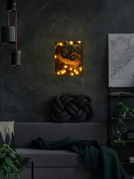 Набор для раскрашивания по номерам (со светодиодами) ФРЕЯ 40 х 30 см "Огоньки тепла" PNB/PMDD-368