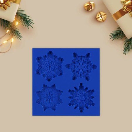 Молд для творчества "Снежинки" 8 x 8 см SIM-4309059