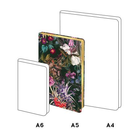 Ежедневник недатированный A5 136л. Greenwich Line "Night garden. Dark persian" кожзам, тон. блок RE-ENA5_44979