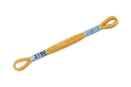 Нитки для вышивания GAMMA мулине (3173-6115) 8 м №3190 гр.желтый MG-3190