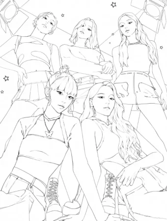 Книга: K-pop! Раскраска с участниками самых известных корейских групп EKS-895570