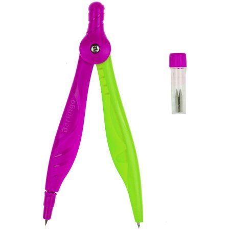 Готовальня Berlingo "Supertwist" 2 предмета, пластиковый циркуль 120 мм, пластиковый футляр RE-DS_10102