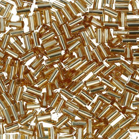 Бисер Япония TOHO BUGLE №3 3 мм 5 г №0022B золотистый TOHO-BUG-3-0022B
