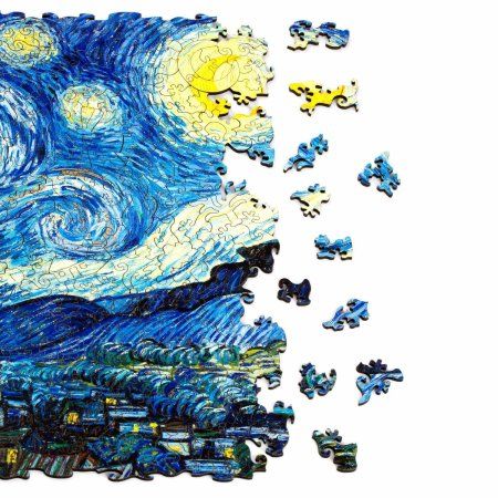 Деревянный пазл с двухслойной крышкой Картина "Звездная Ночь" Ван Гог XL (2022) MAGZ207-2