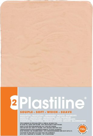 Пластилин скульптурный PLASTILINE 750 г, 50-мягкий, розовый RH-7250T