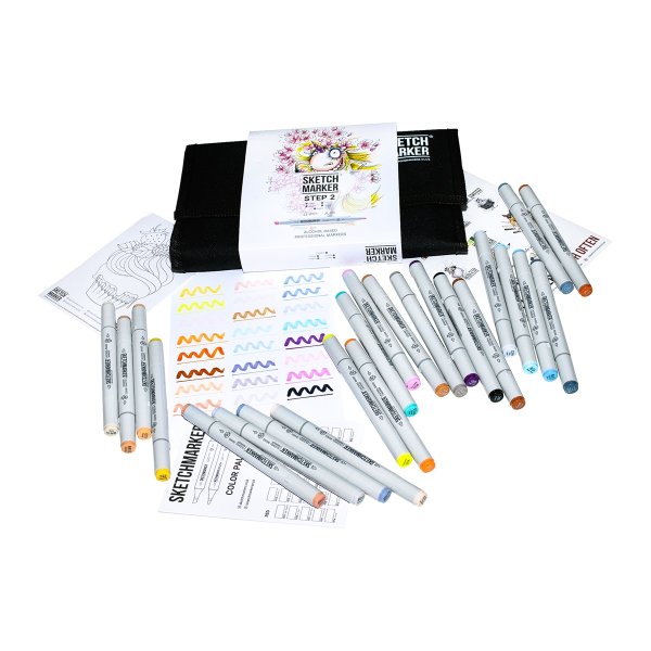 Набор маркеров SKETCHMARKER Step 2 24 шт для начинающих + сумка органайзер MPSM-24STEP2