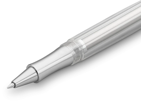 Ручка-роллер KAWECO STUDENT 0.7мм прозрачный корпус с хромированными вставками  KAW-10001192