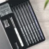 Набор для графики и эскизов CRETACOLOR Monolith Box Graphite 11 предметов, мет.пенал CR20430 Набор для графики и эскизов CRETACOLOR Monolith Box Graphite 11 предметов, мет.пенал CR20430
