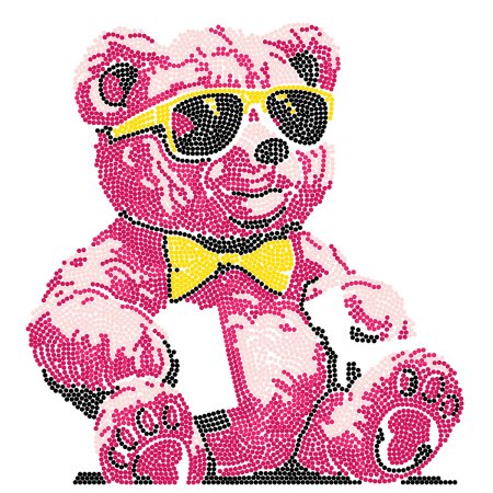 Кристальная (алмазная) мозаика ФРЕЯ постер "Богатый мишка" 30 х 30 см ALBP-245