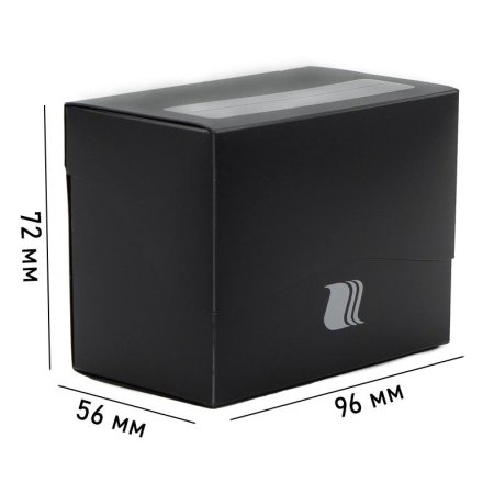 Пластиковая коробочка Blackfire горизонтальная чёрная (80+ карт) MAGBDH_H8001