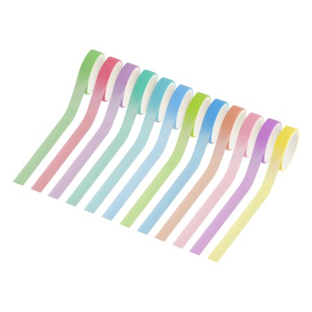 Набор клейких декоративных лент MESHU "Macaron" 12 шт бумажный бокс RE-MS_64832