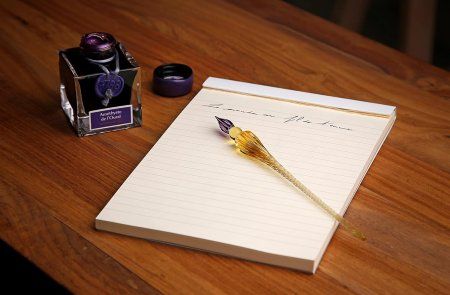 Ручка-перо стеклянная J. Herbin 18 см Бирюзовая RH-21433T