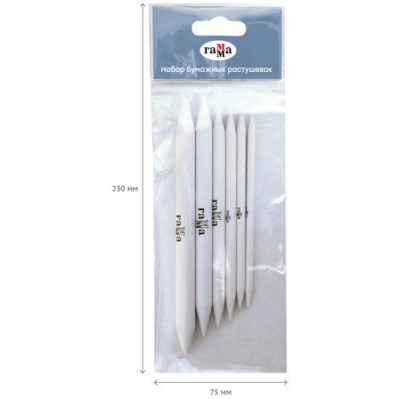 Набор растушевок ГАММА "Студия" бумажные 6 шт, пакет, европодвес RE-080219_09