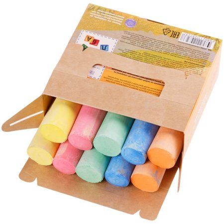 Мелки цветные для асфальта Мульти-Пульти 10 шт 5 цв круглые RE-АМ_31723