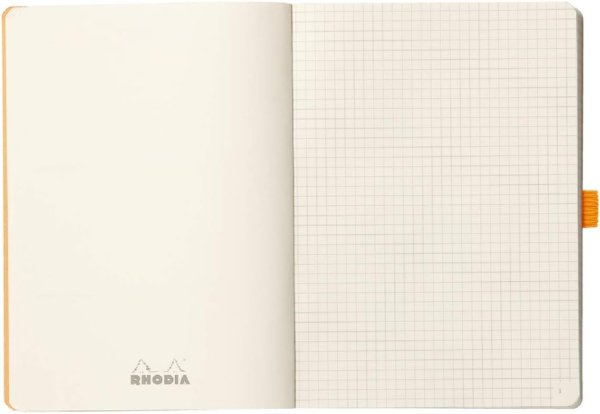 Блокнот RHODIA Goalbook A5 90 г/м2 120 л, в клетку, мягк.обл., на резинке, серо-коричневый RH-117764C