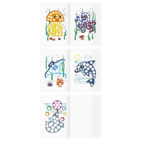 Раскраска А5 ТРИ СОВЫ "Рисуем пальчиками. Выпуск №2" 8 стр. RE-РА5_56170