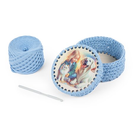 Набор донышек для вязания Love2art "Глянцевый" d 15 х 0.4 см 2 шт фанера 03 Акварель ДВ-01-03