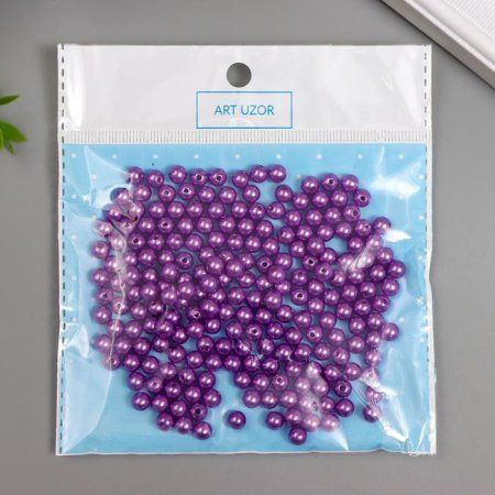 Бусины для творчества пластик "Глициниевый" 200 шт d=0.6 см SIM-4762464