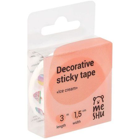 Клейкая лента декоративная MESHU "Ice cream" 1.5 см x 3 м RE-MS_36877