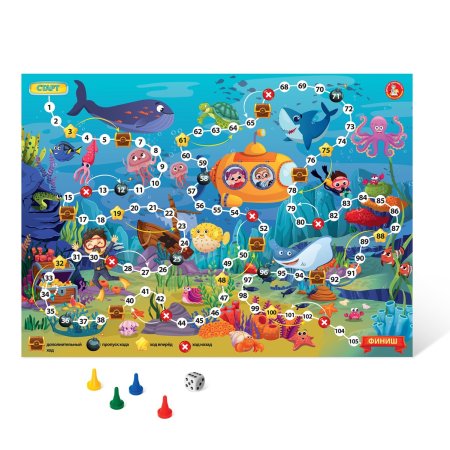 Настольная игра: Десятое Королевство Ходилка "В океане" KOR-04746