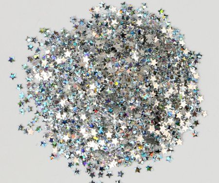 Глиттер в баночке "Звёздочки серебро" 3 мм 7 г 5 x 2 x 2 см SIM-4344889