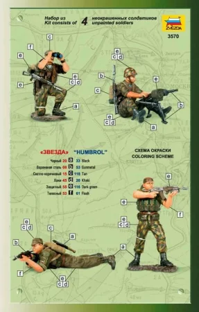 Сборная модель: Российский спецназ №2. Группа огневой поддержки З-3570