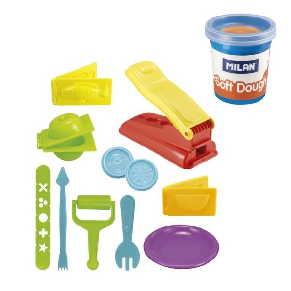 Набор массы для лепки MILAN Soft Dough Cooking Time 8 цв x 59 г + аксессуары ML-913308CT