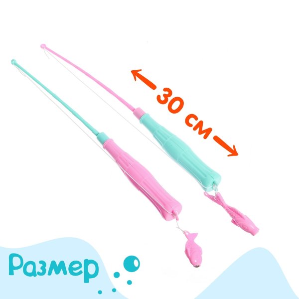 Рыбалка "Большие рыбки" 10 рыбок, 2 удочки, 2 сачка SIM-5512173