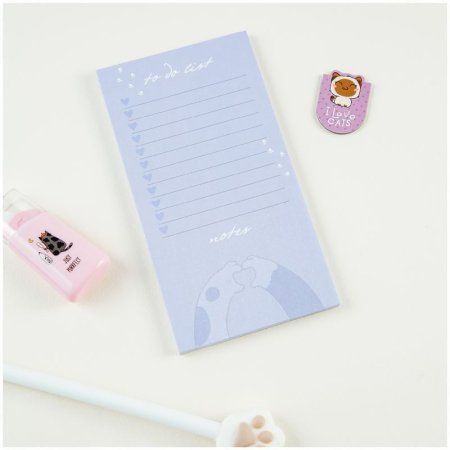 Блок для записей (To Do list) MESHU "Meow power" 8 x 15 см 50л. на склейке RE-MS_46565