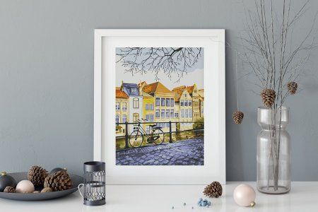 Набор для раскрашивания по номерам (на картоне) ФРЕЯ 40 х 30 см "Городская набережная" PKZ/PM-025