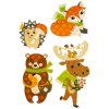 Аппликация фигурная из мягкого пластика EVA ТРИ СОВЫ "Лесные животные" 5 фигур, 190 элементов RE-АП_46527