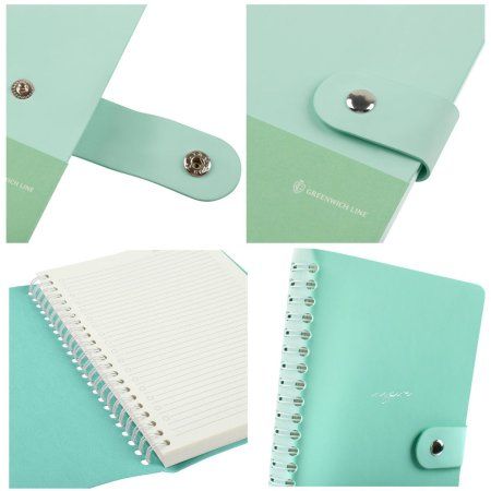 Записная книжка А5 96л. Greenwich Line "Pastel. Azure" ЛАЙТ, кожзам, скрытый гребень, блок в линию RE-NA5_51416