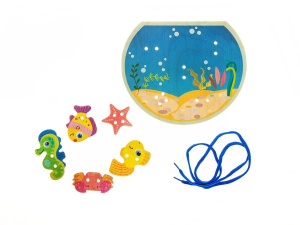 Шнуровка "Аквариум" деревянная KOR-01900
