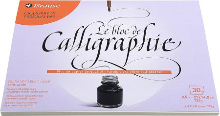 Альбом для каллиграфии BRAUSE Calligraphy Premium Pad A5 125 г/м2 30 л, склейка RH-96438B