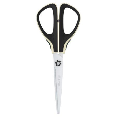 Ножницы Berlingo "Easycut 300" 20 см, белые, мягкие вставки, европодвес RE-DNn_20035_c